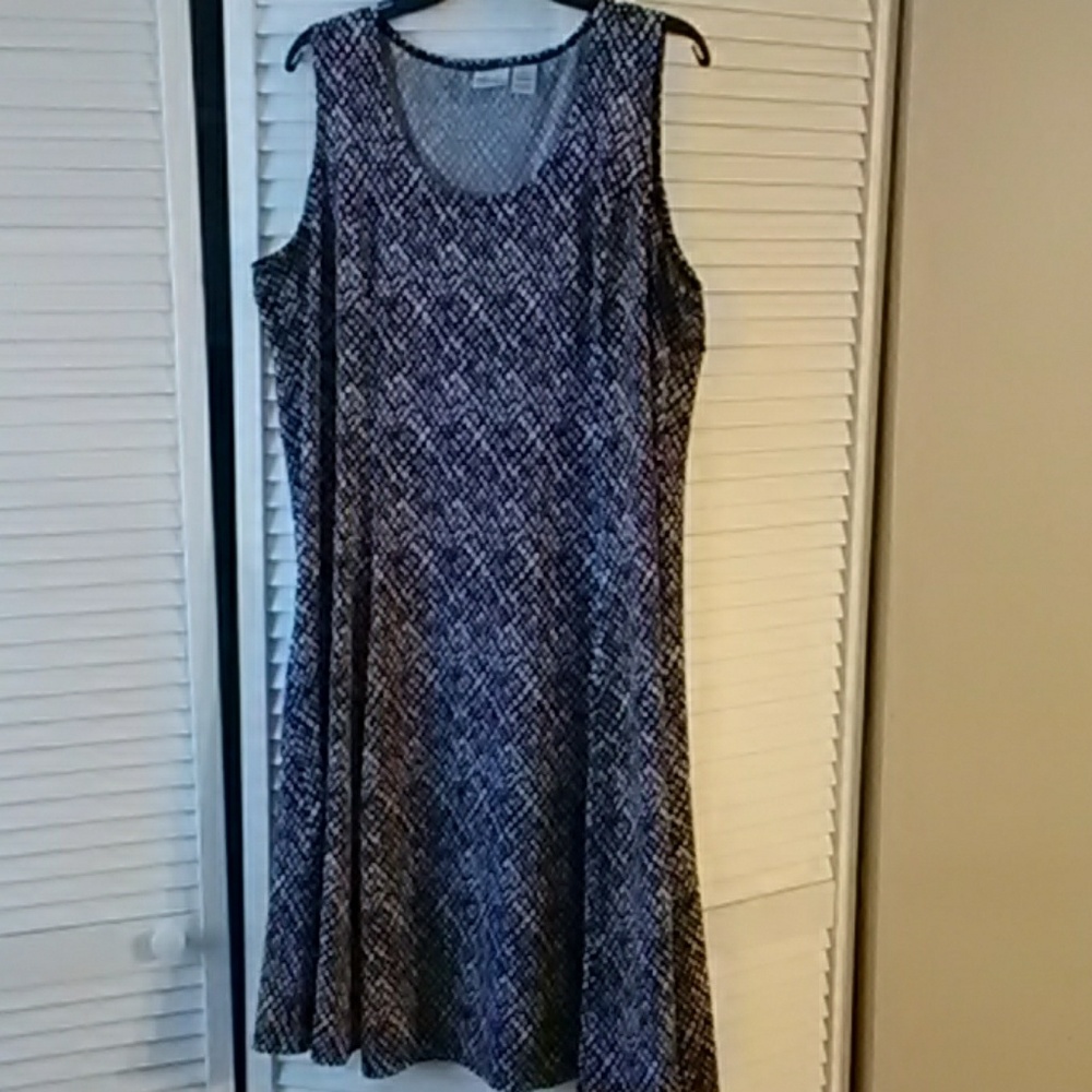 Kim Rogers Sleeveless Black and White Dress Sz XL